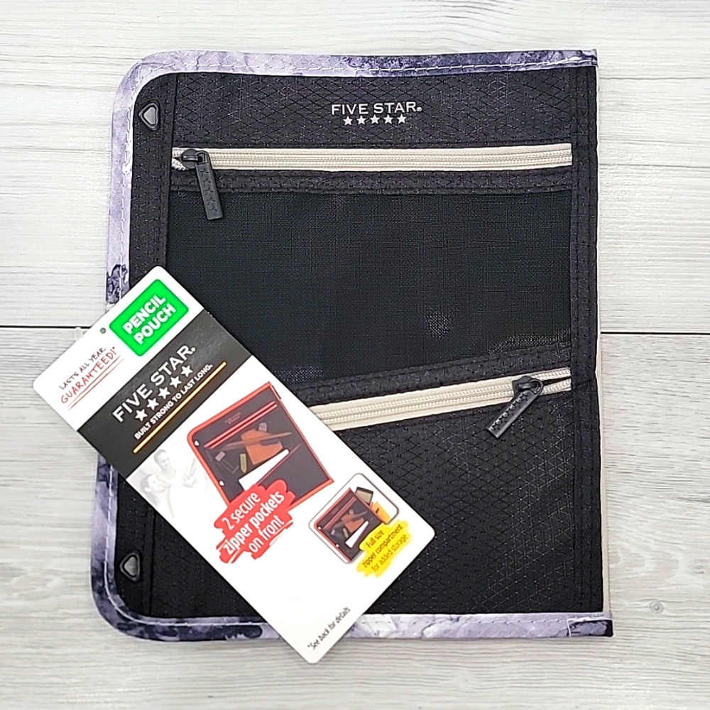 Five Star Flat Zipper Pencil Pouch